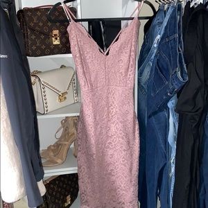 Pink lace dress